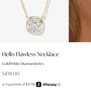 Melinda Maria Gold Necklace with Clear Gemstone. Taking A Loss Final$